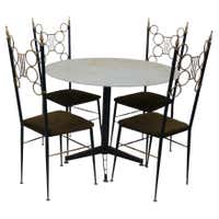 Midcentury Steelcase Tanker Dining Table and Chairs Set at 1stDibs ...