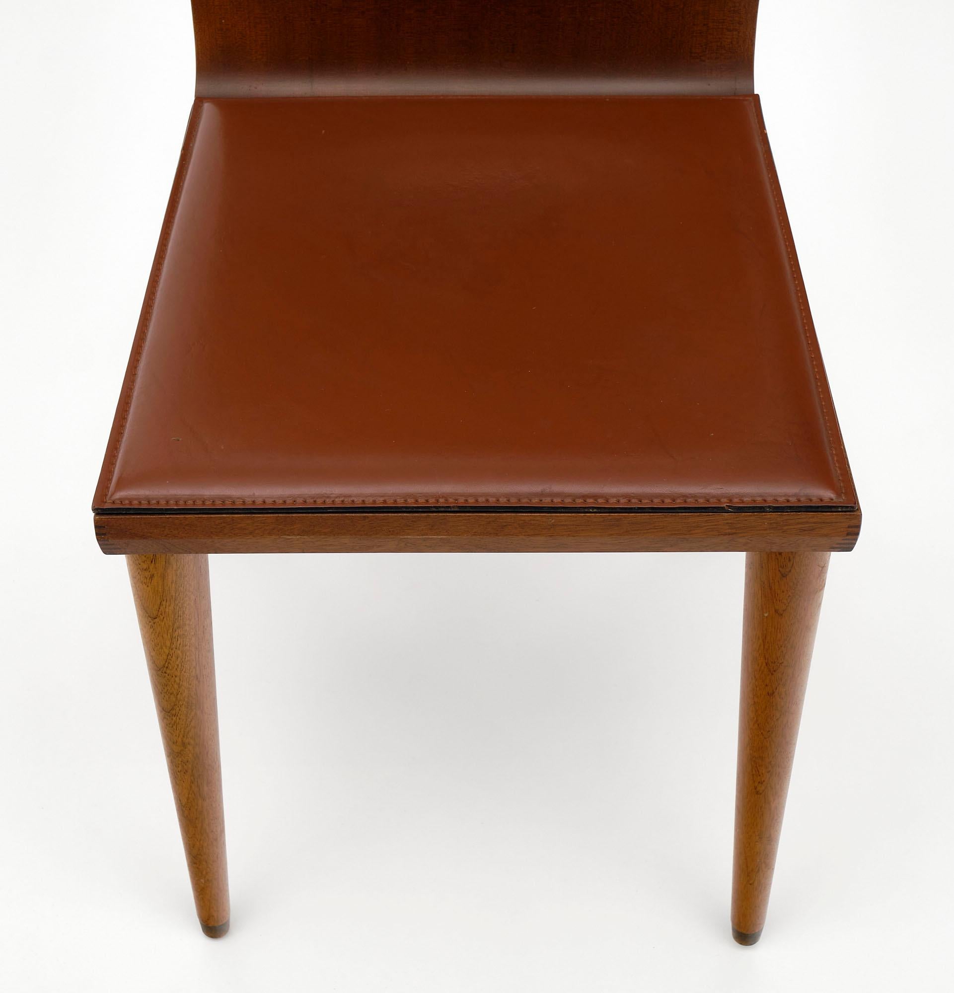 Walnut Set of Four 'Diva' Chairs by William Sawaya, Sawaya & Moroni