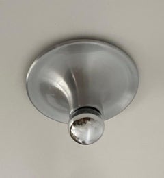 Mid-Century Italian Set of Four Metal Flush Mounts by Targetti Sankey, 1970s