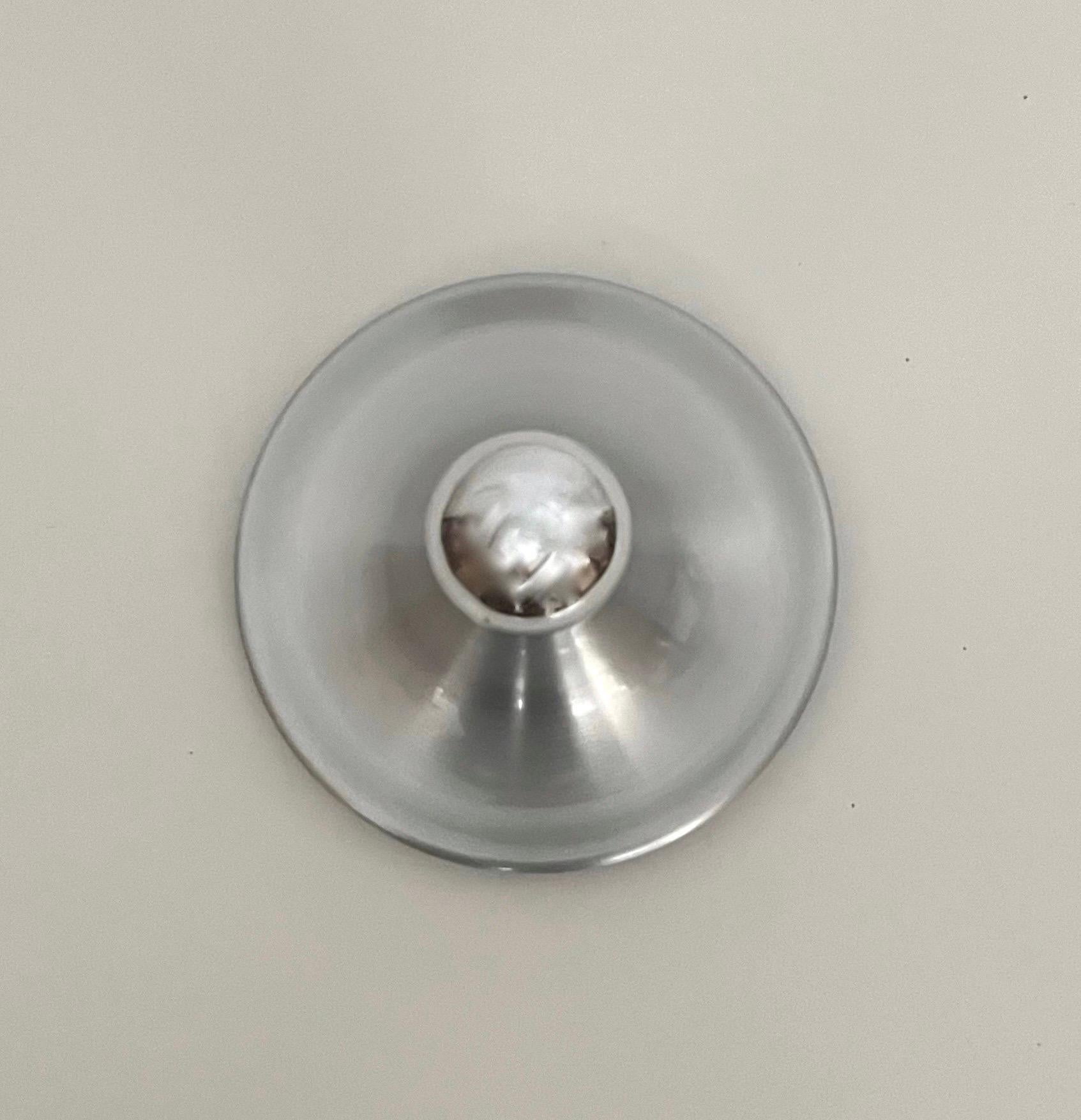 Late 20th Century Mid-Century Italian Set of Four Metal Wall Sconces by Targetti Sankey, 1970s For Sale