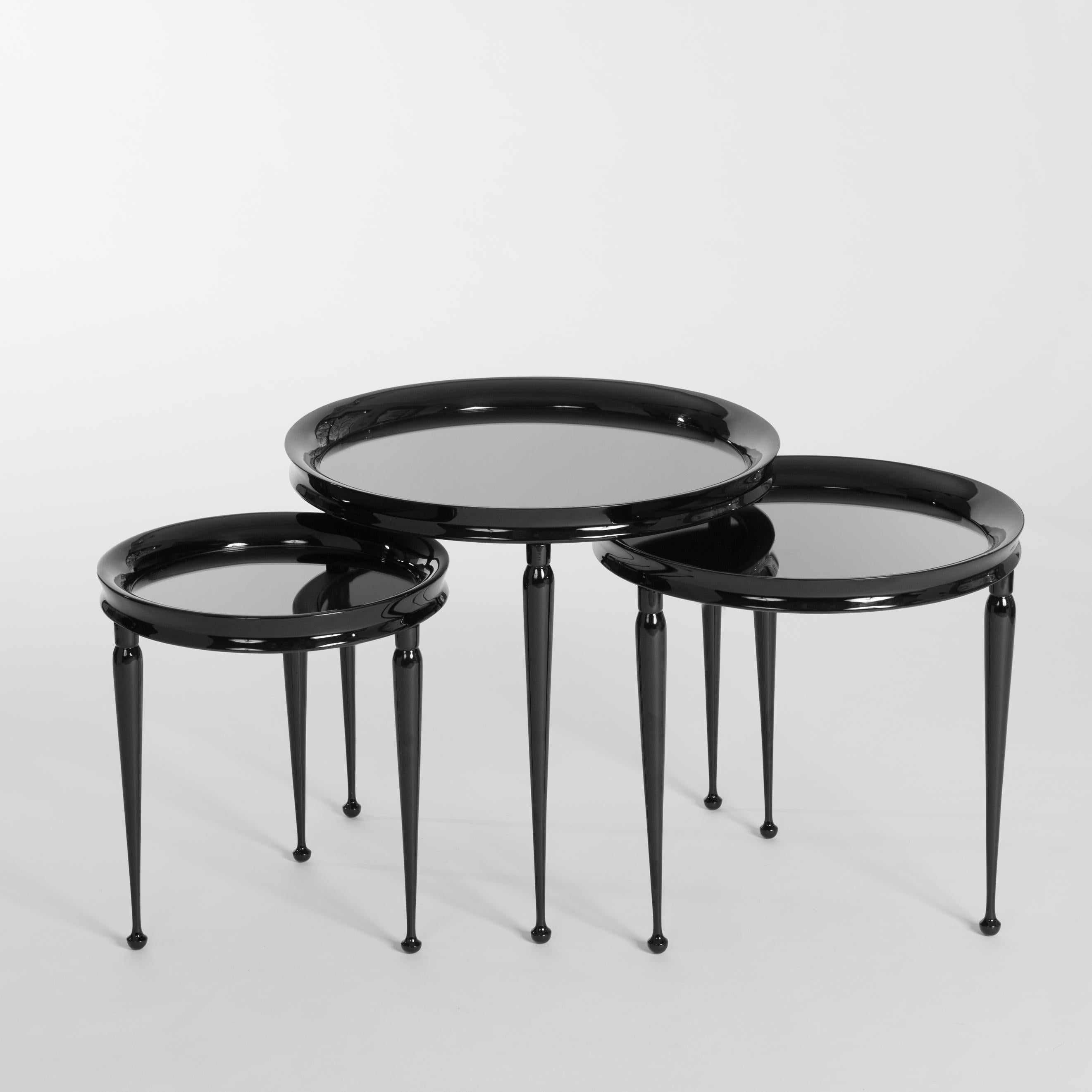 black round nest of tables