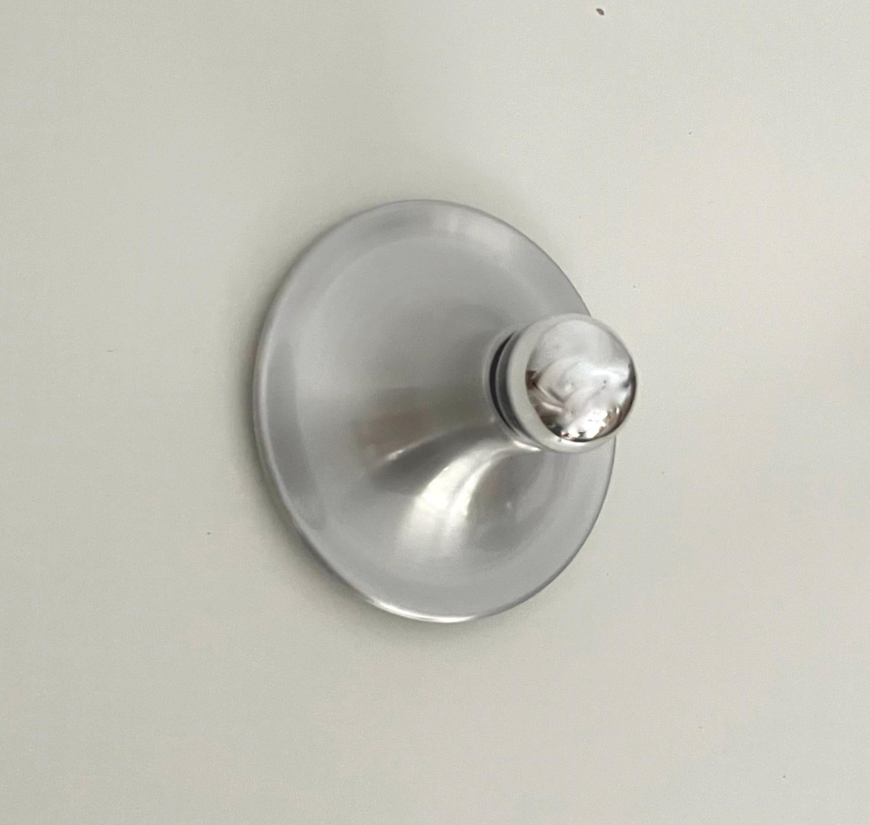 Mid-Century Italian Set of Six Metal Wall Sconces by Targetti Sankey, 1970s For Sale 8
