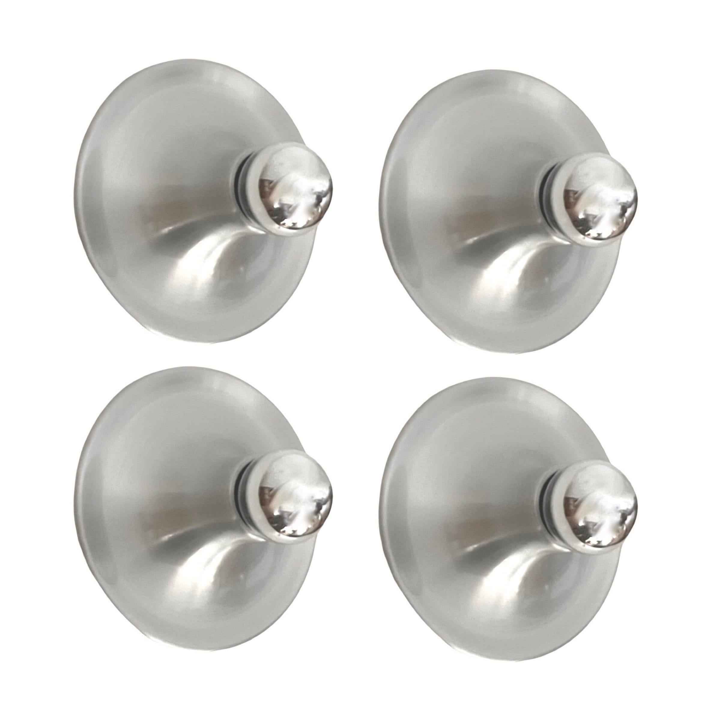 Mid-Century Italian Set of Six Metal Wall Sconces by Targetti Sankey, 1970s For Sale 9