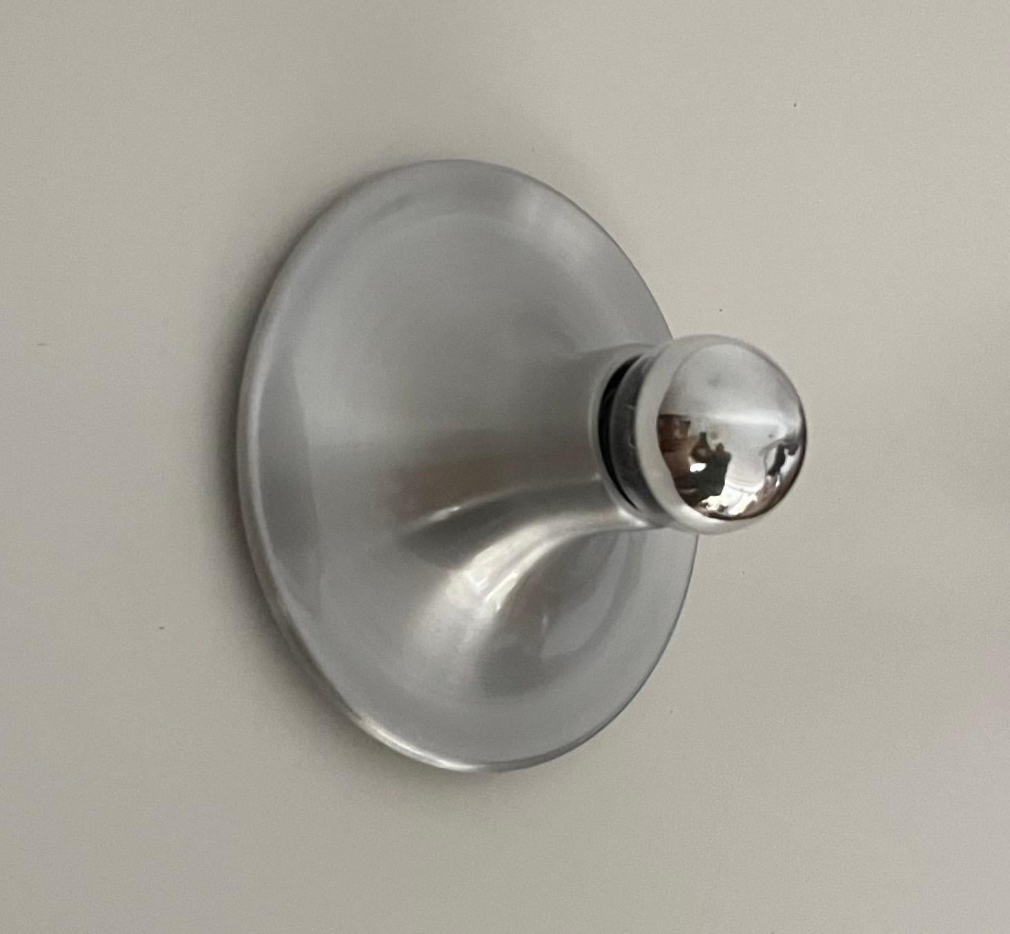 Mid-Century Italian Set of Six Metal Wall Sconces by Targetti Sankey, 1970s For Sale 2