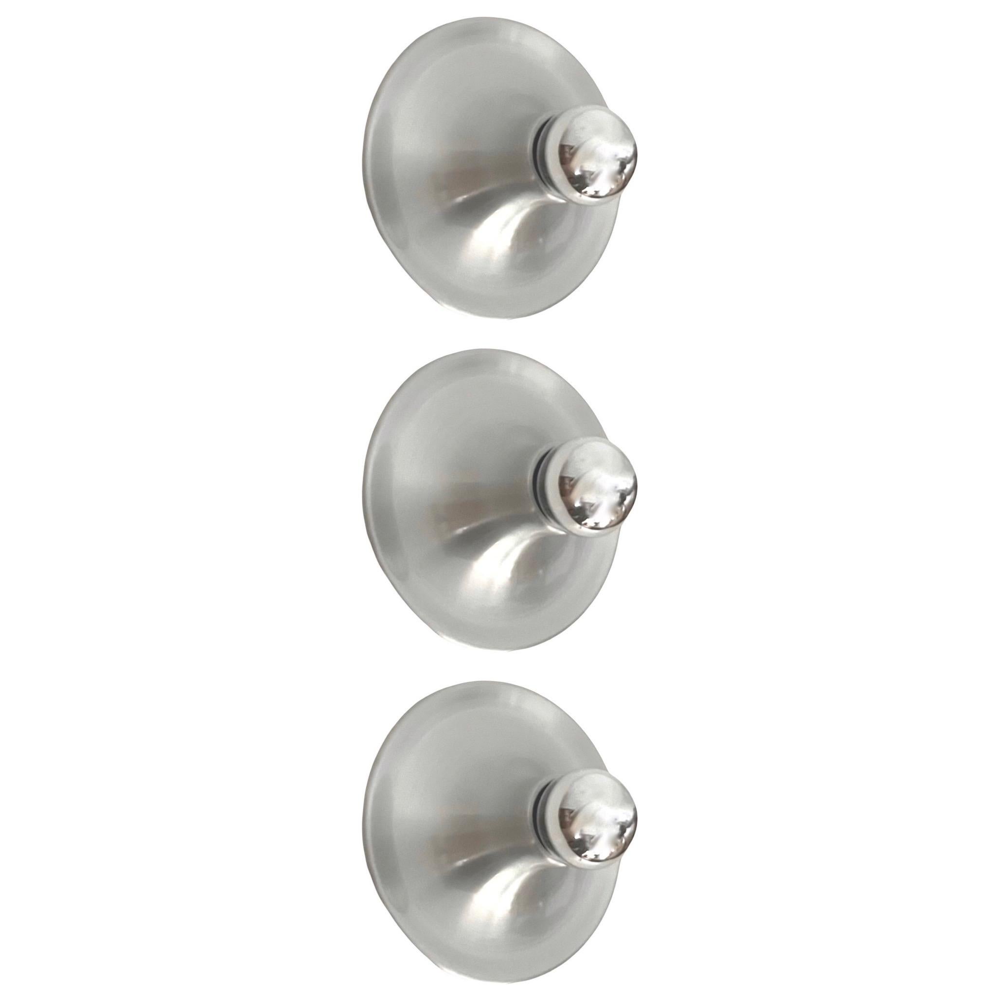 Mid-Century Italian Set of Six Metal Wall Sconces by Targetti Sankey, 1970s For Sale 3