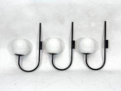 Mid-Century Italian Set of Three Large Sphere Wall Lamps from 60s