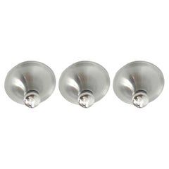 Mid-Century Italian Set of Three Metal Flush Mounts by Targetti Sankey, 1970s