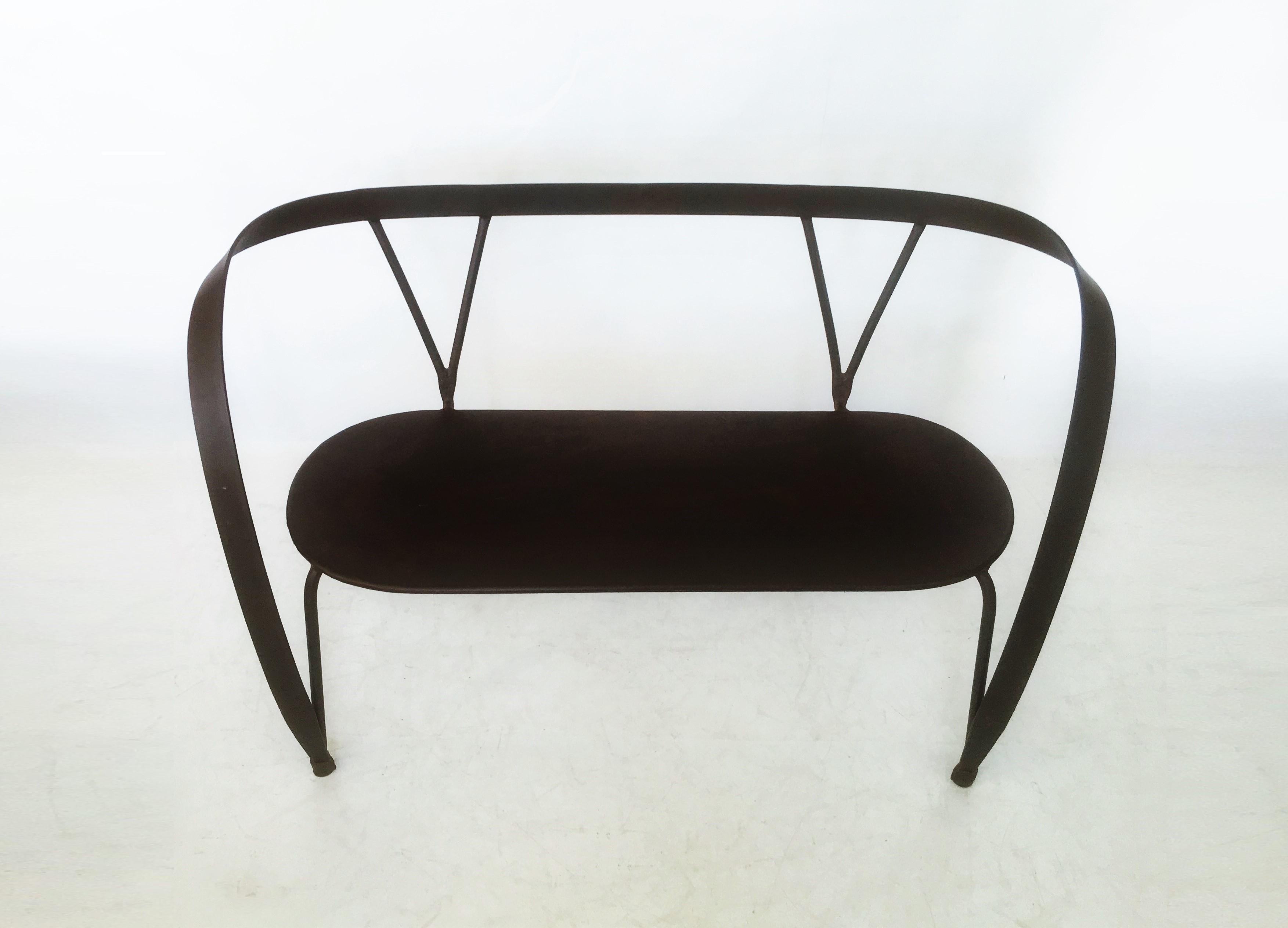 Metal Mid-century Italian Settee Bench by Andrea Branzi