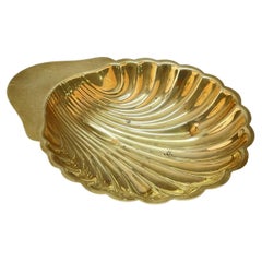 Vintage Mid-Century Italian Shell-Shaped Brass Bowl, by Renzo Cassetti 1960s
