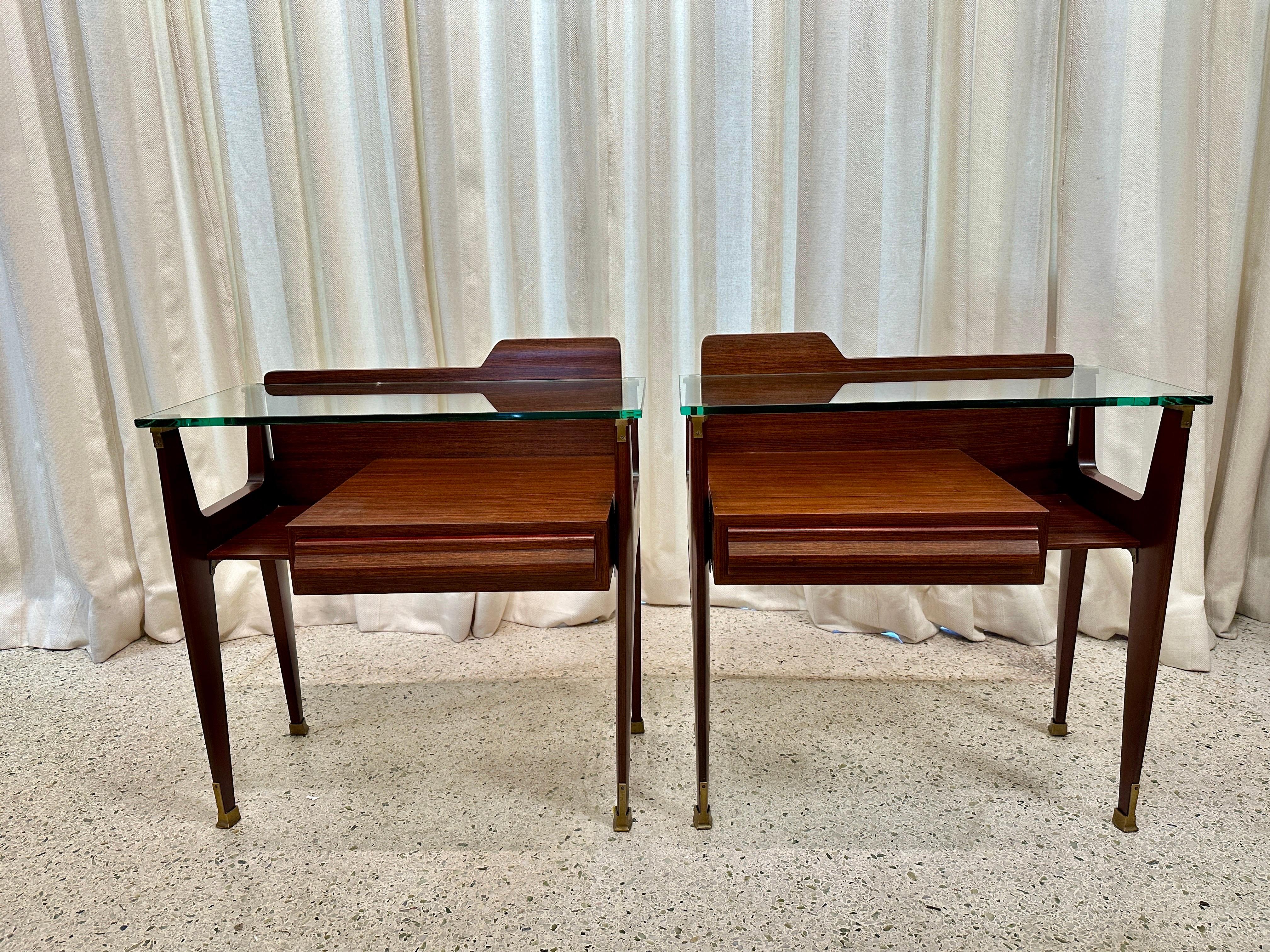 Mid-Century Italian Side-Tables/ Night Stands, PAIR For Sale 4