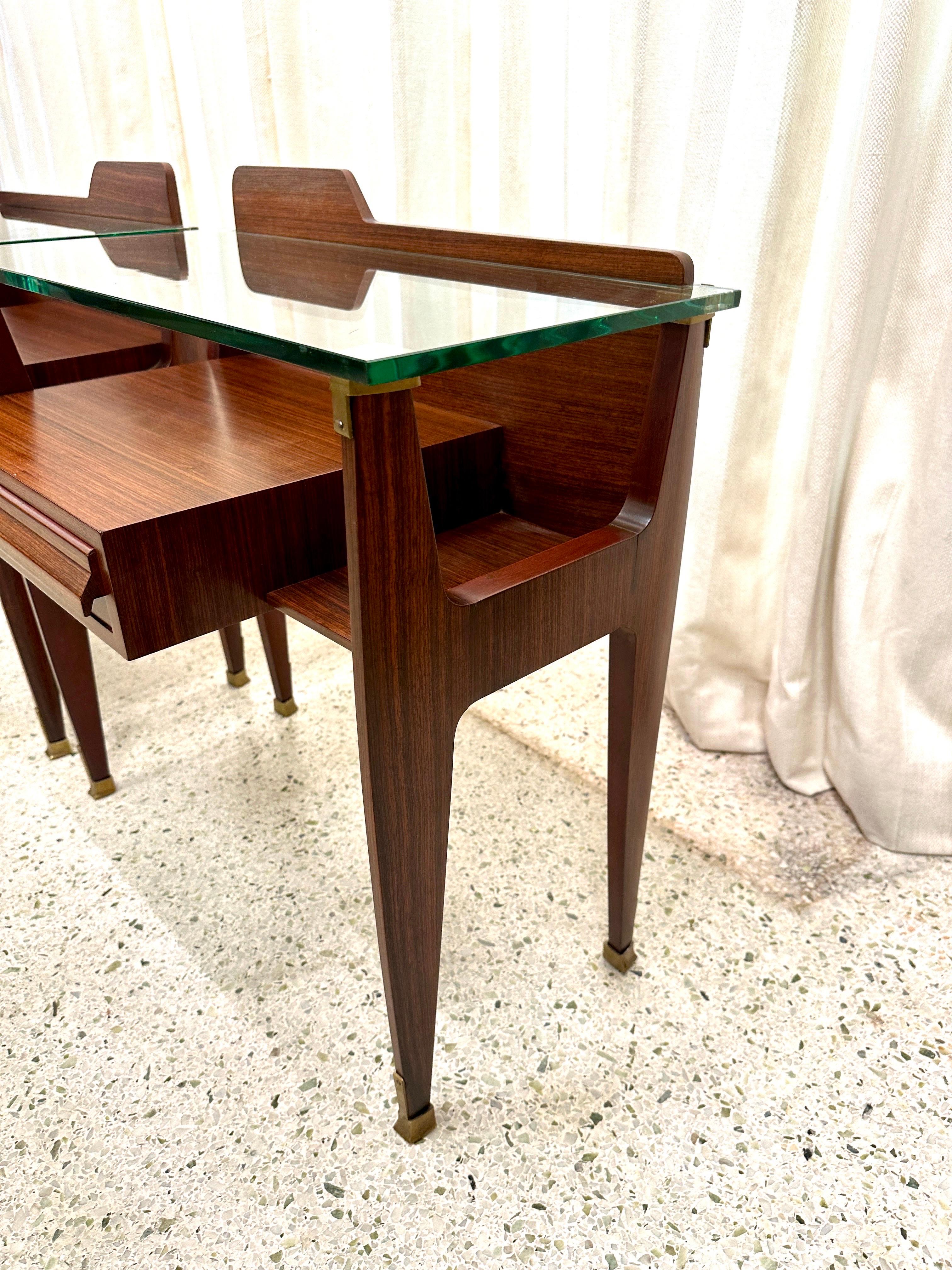 Mid-Century Italian Side-Tables/ Night Stands, PAIR For Sale 2