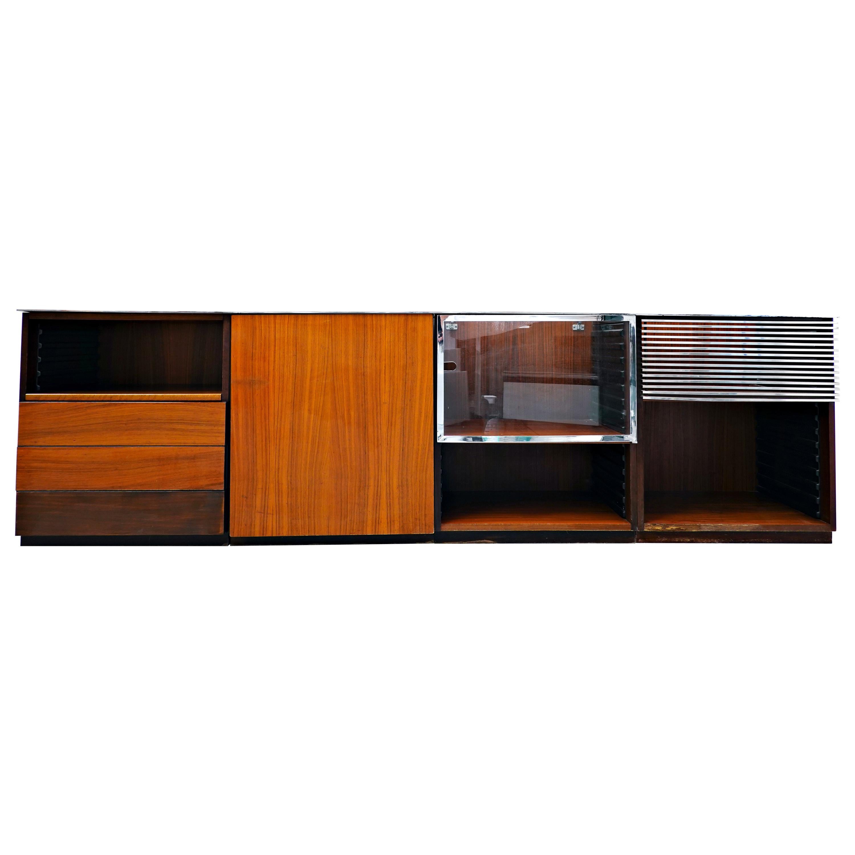 Mid-Century Modern Italian Wooden Sideboard, 1960s