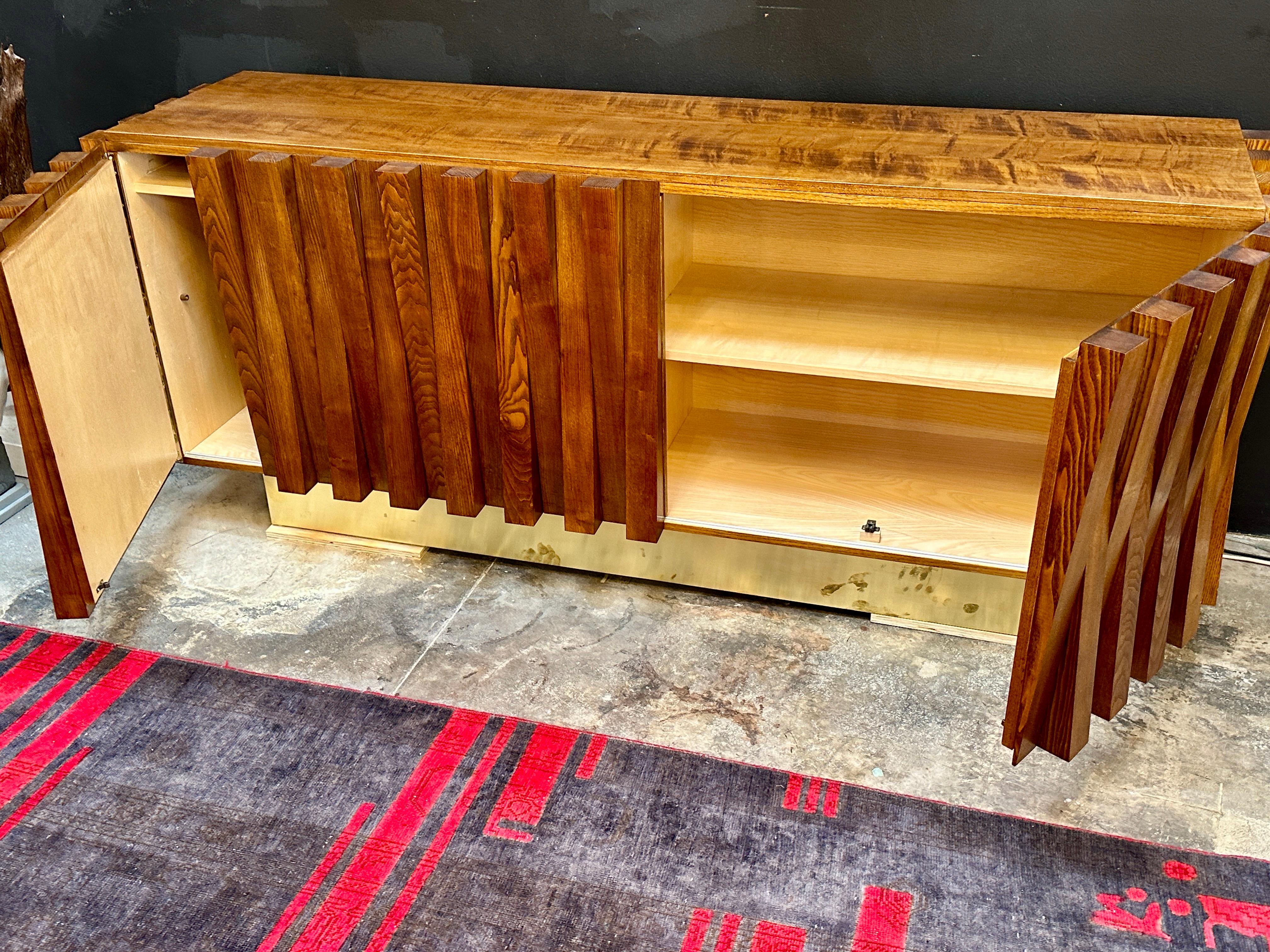 Brass Mid-Century Italian Sideboard 1980s
