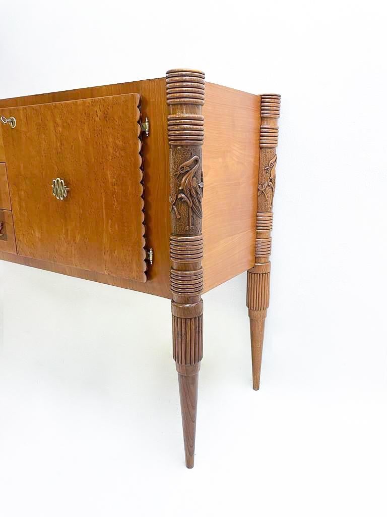 Mid-Century Italian Sideboard by Pier Luigi Colli, Ash Wood, 1940s For Sale 1