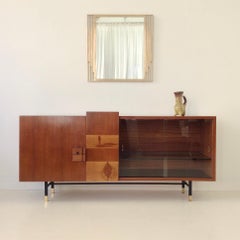 Mid-Century Asymmetric Italian Sideboard, circa 1950