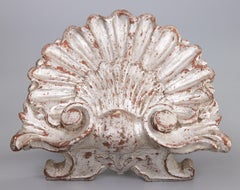 Mid-Century Italian Silver Giltwood Shell Decor Easel Book Stand