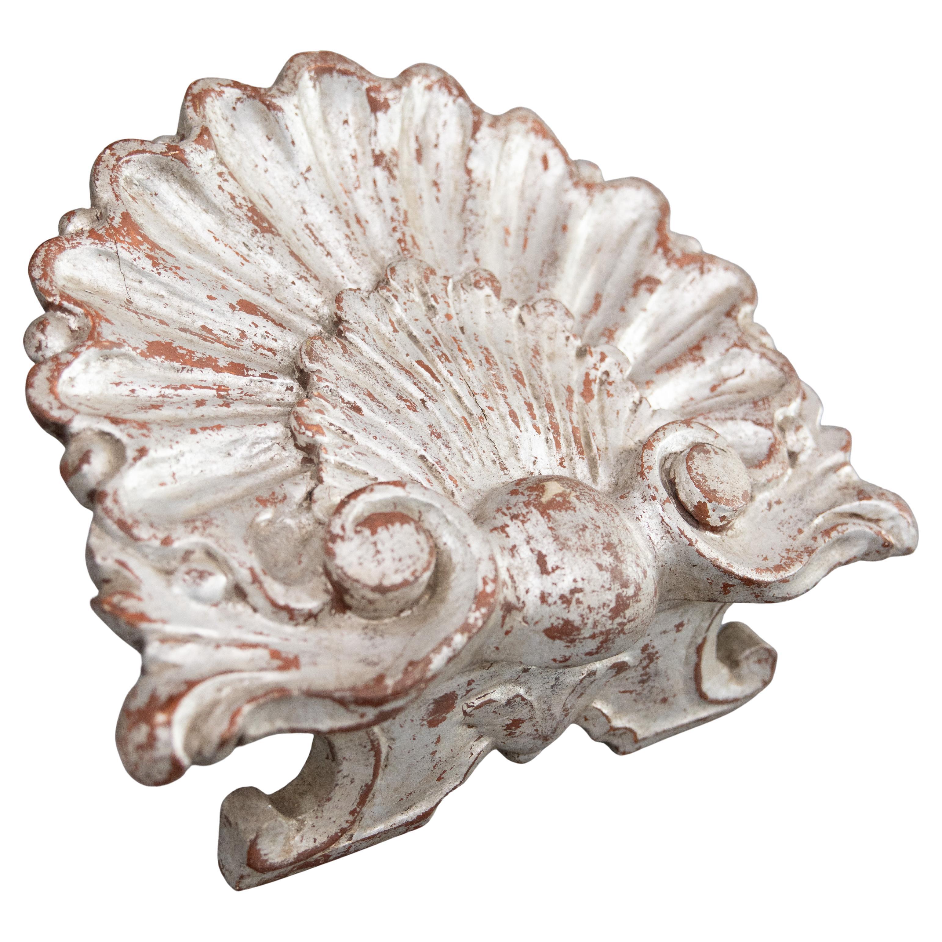 Chevalet de lecture du milieu du siècle, en argent, avec coquille en bois de Giltwood en vente