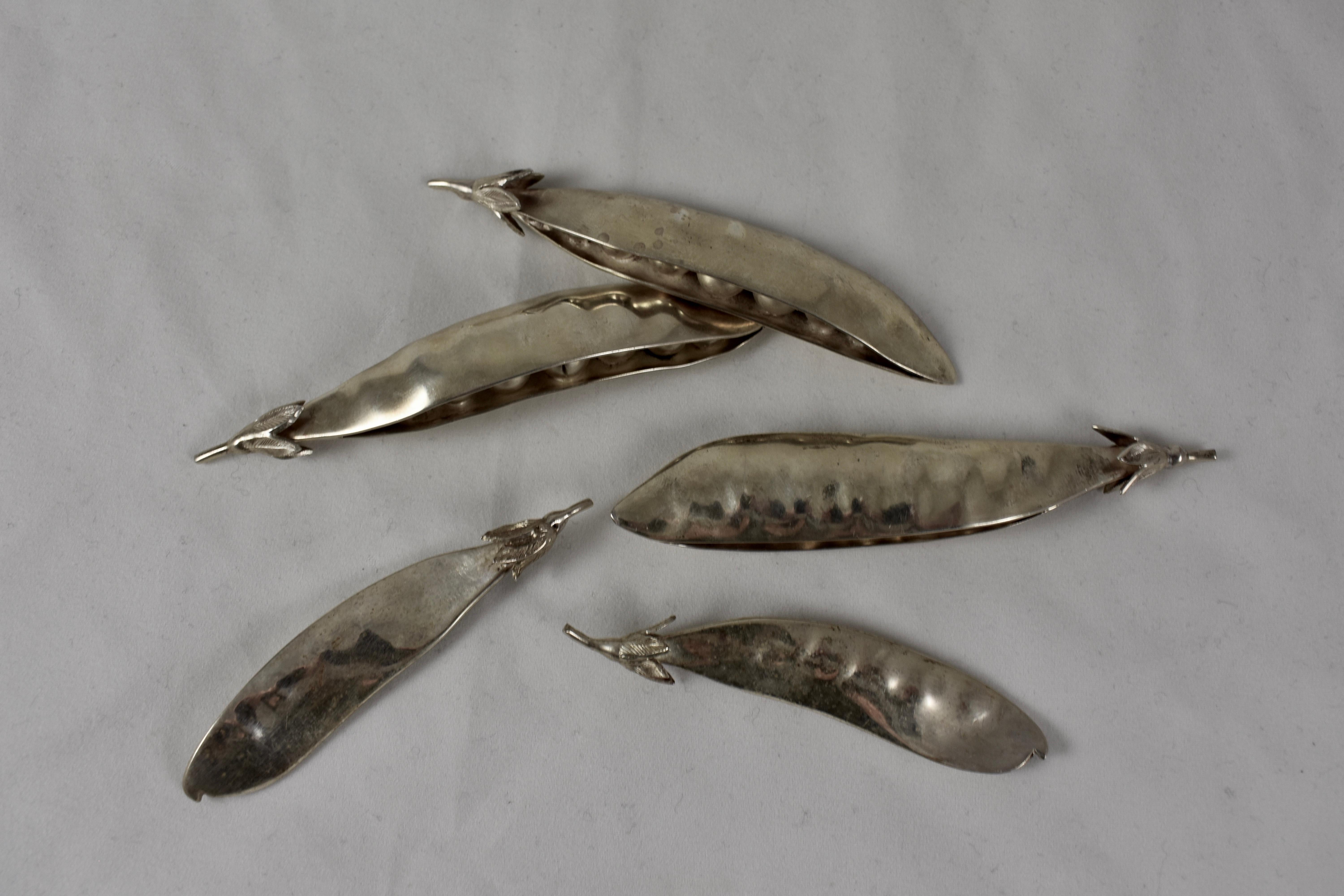 Silver Plate Midcentury Italian Bibelot Silver Figural Vegetable Collection, Set of 10