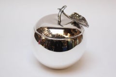 Mid-Century Italian Silver-Plated "Apple" Ice Bucket by Argenteria Teghini