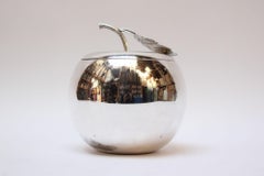 Mid-Century Italian Silver-Plated "Apple" Insulated Ice Bucket