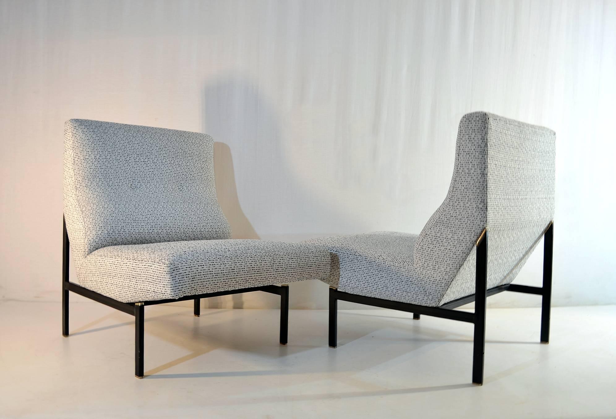Mid-Century Modern Mid Century Modern Slipper Lounge Chairs Italy