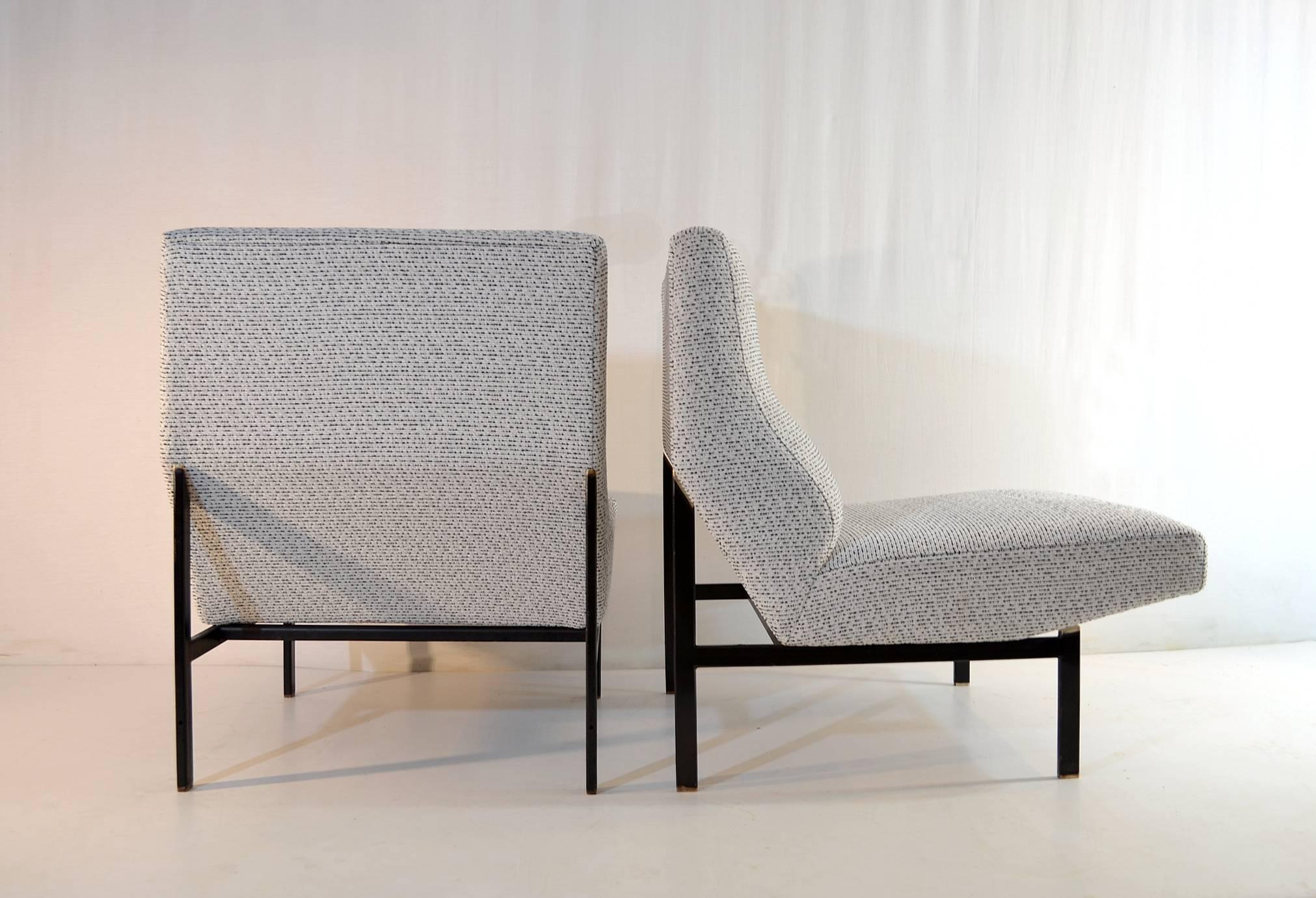 Italian Mid Century Modern Slipper Lounge Chairs Italy