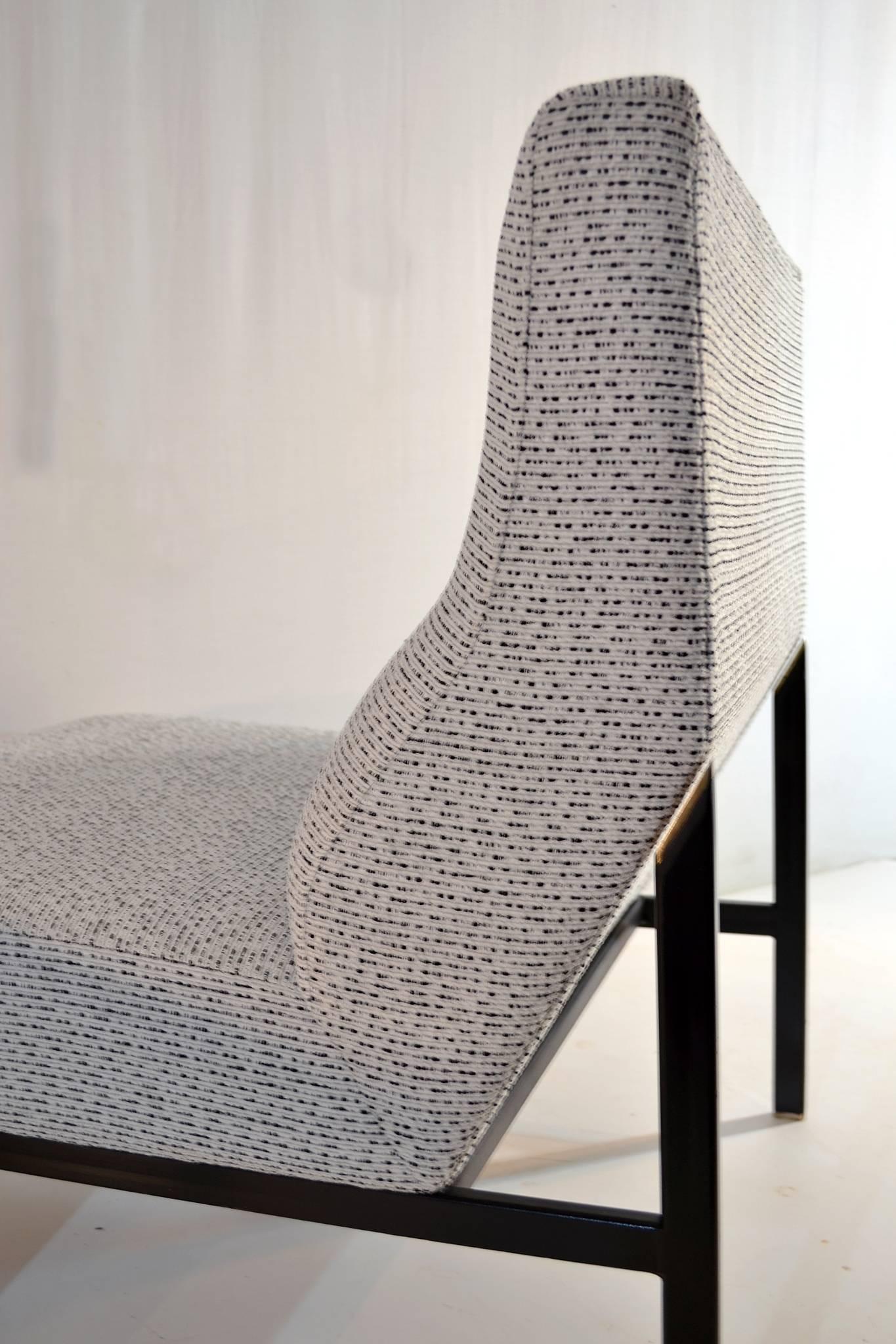 Brass Mid Century Modern Slipper Lounge Chairs Italy