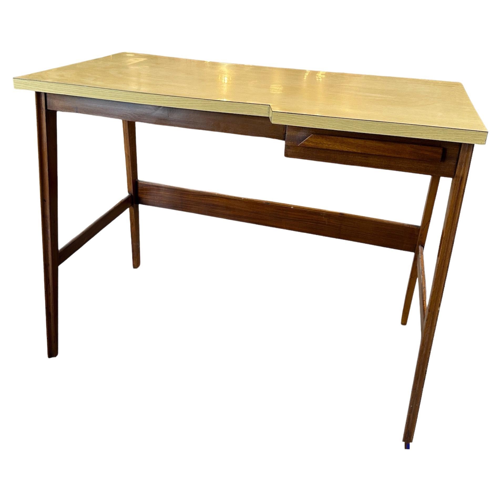 Midcentury Italian Small Desk 1960s Gio Ponti Style