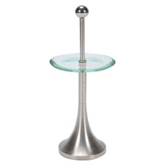 Mid Century Italian Small Glass Top Table, circa 1950