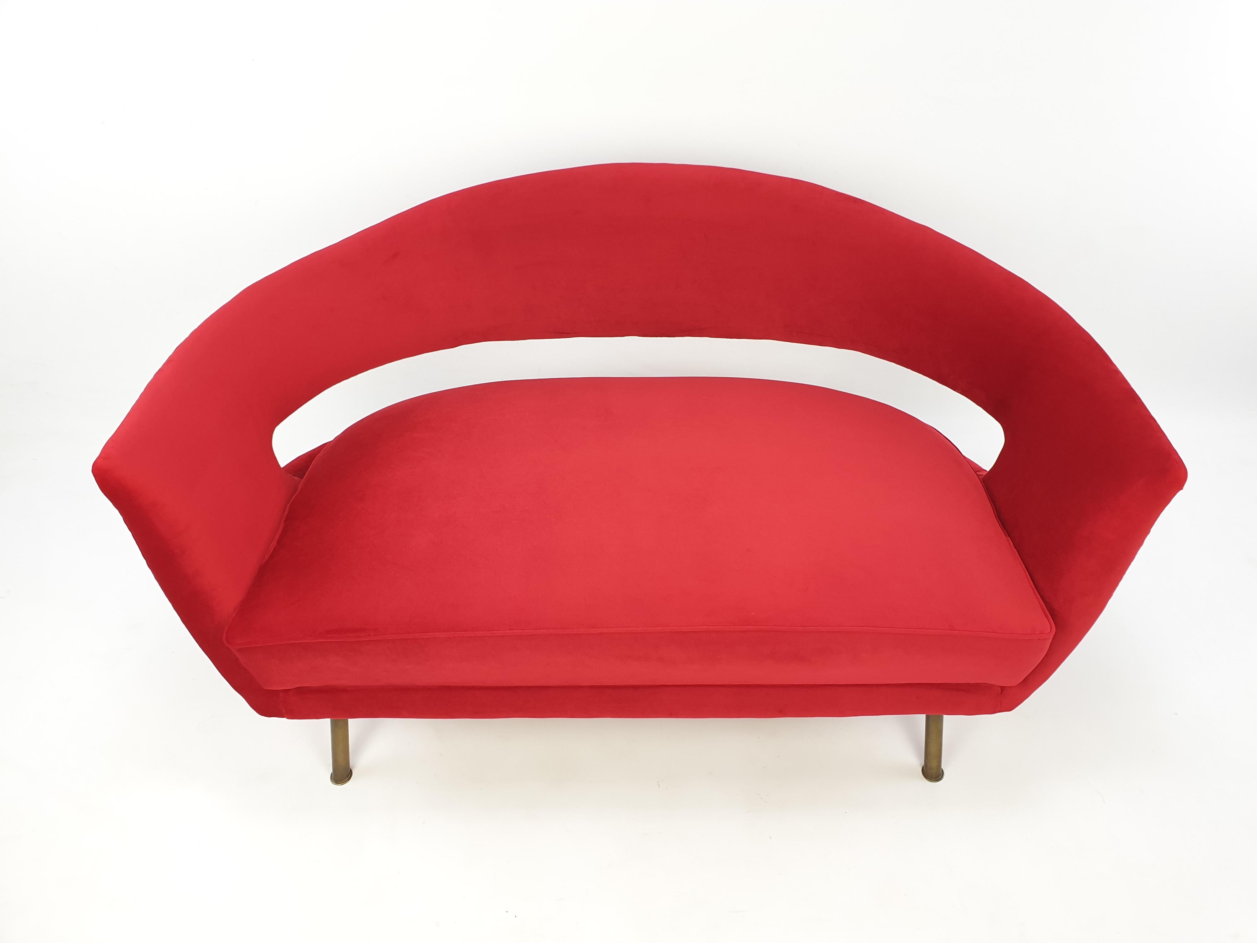 Mid-Century Modern Mid Century Italian Sofa by Lenzi Nello, 1954 For Sale