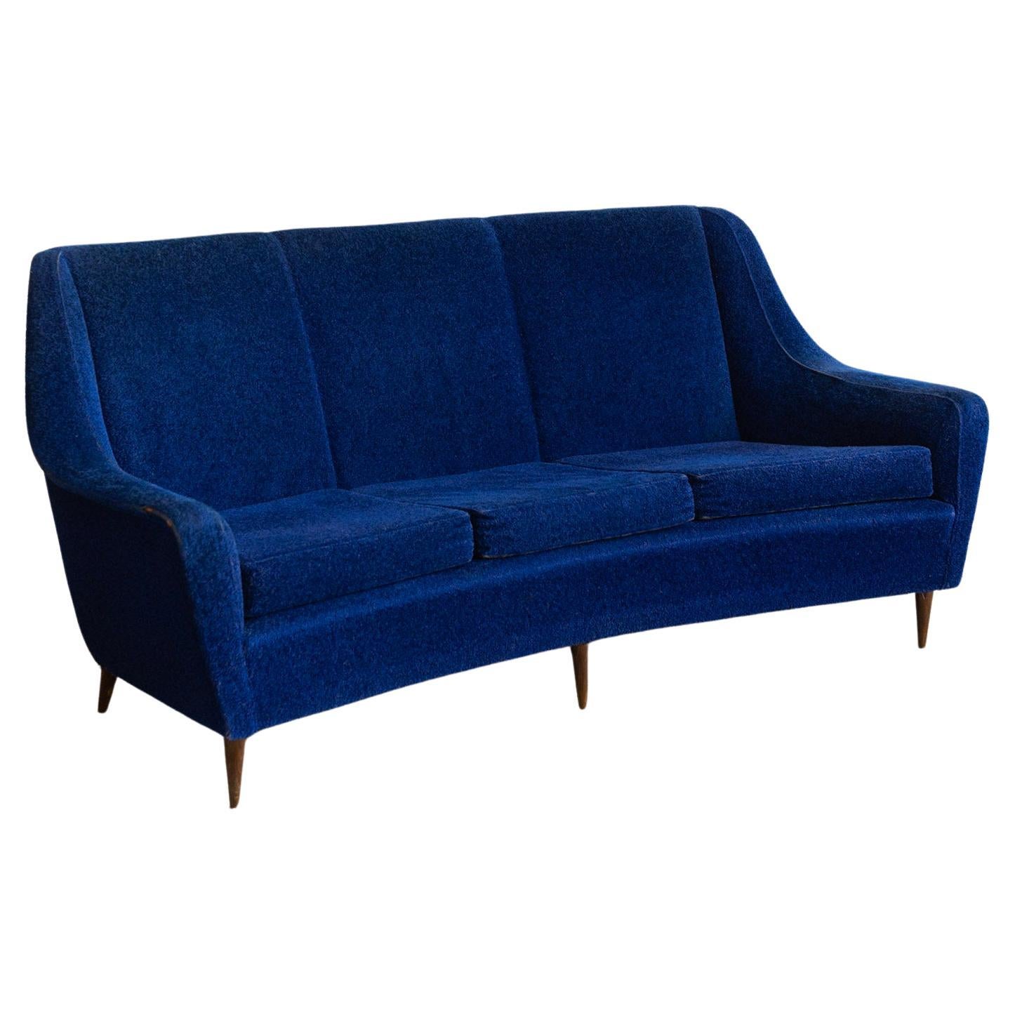 MidCentury Modular ThreePiece Velvet Sectional Sofa at 1stDibs