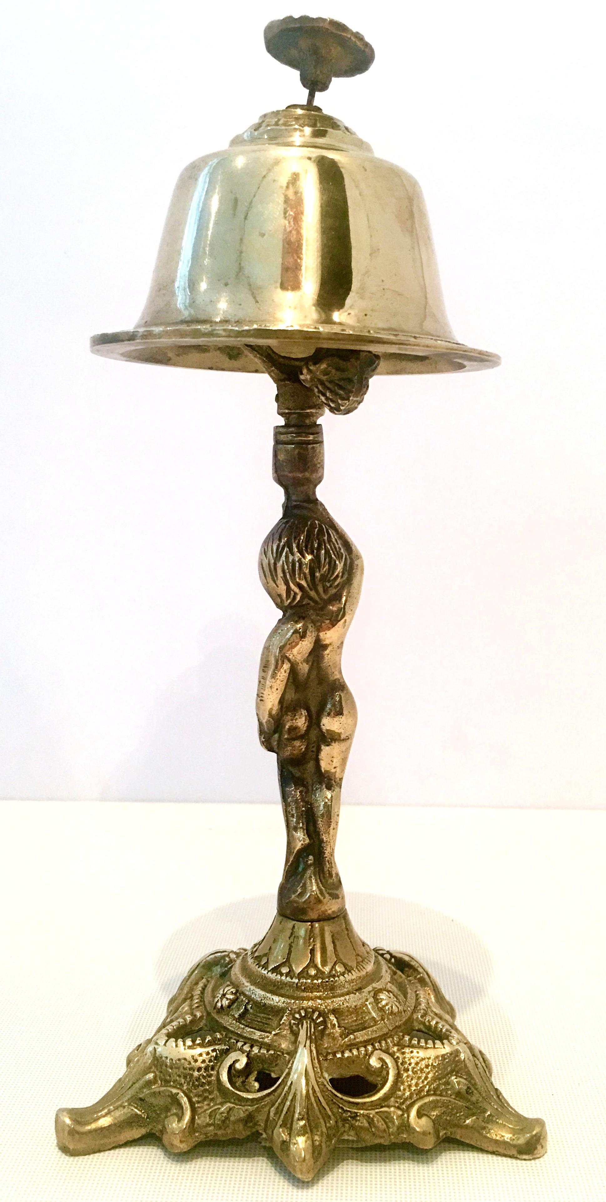 20th Century Mid-Century Italian Solid Brass Hotel Service Bell
