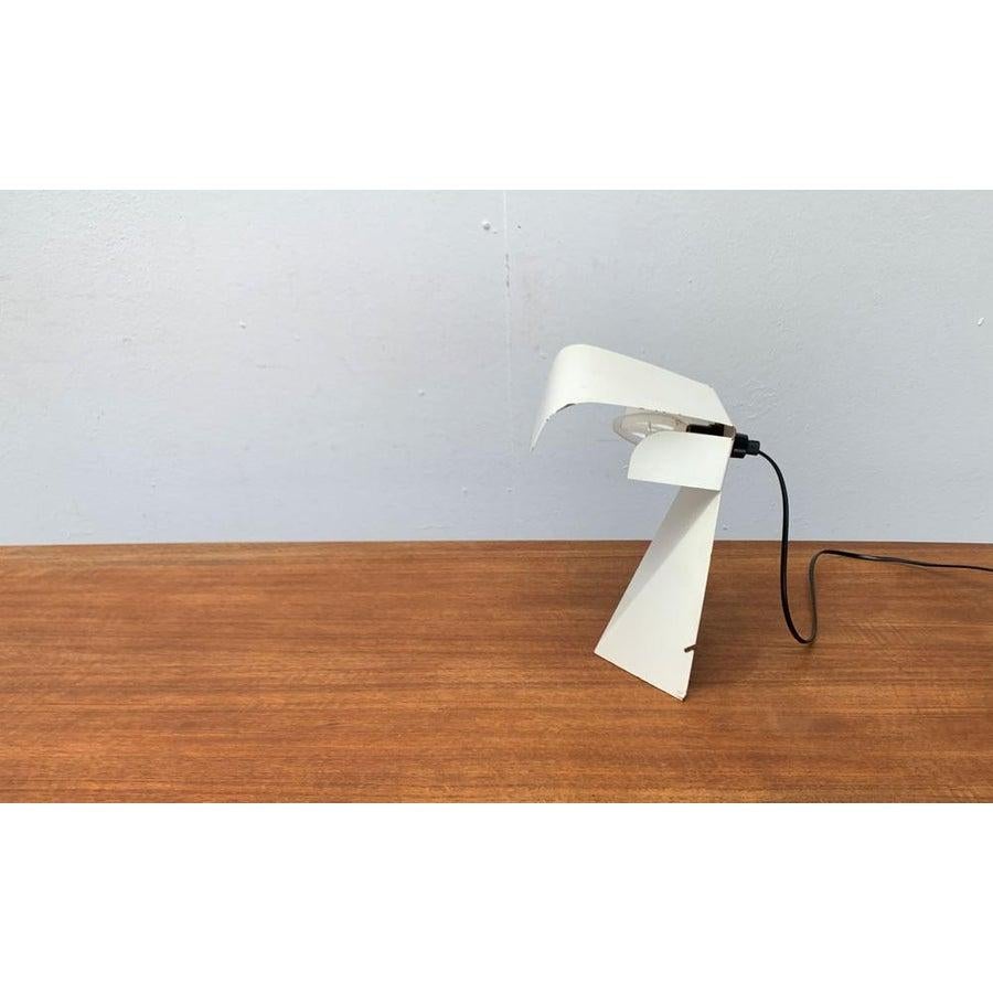 Mid-Century Italian Space Age Minimalist Tole Table Lamp by G. Grego, 1960s For Sale 6
