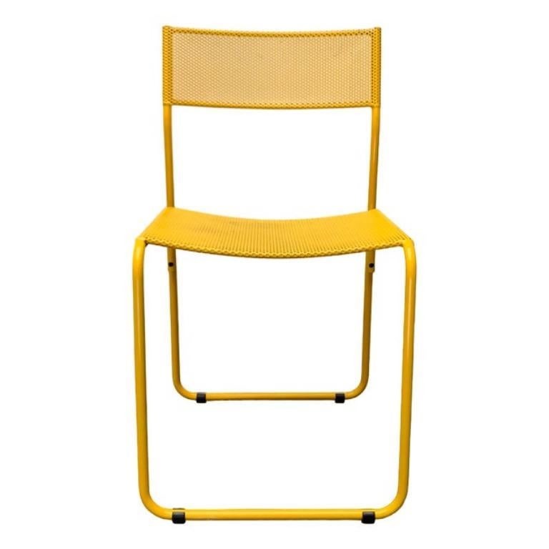 Mid-Century Italian Space Age Perforated Metal Chair, 1960s