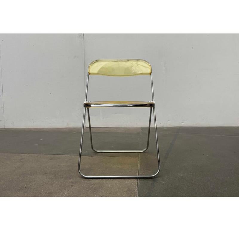 Silla plegable italiana de mediados de siglo Space Age Plia de Giancarlo Piretti, años 60 siglo XX en venta