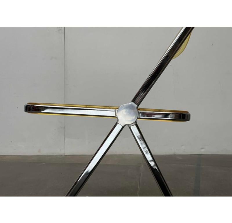 Silla plegable italiana de mediados de siglo Space Age Plia de Giancarlo Piretti, años 60 Metal en venta