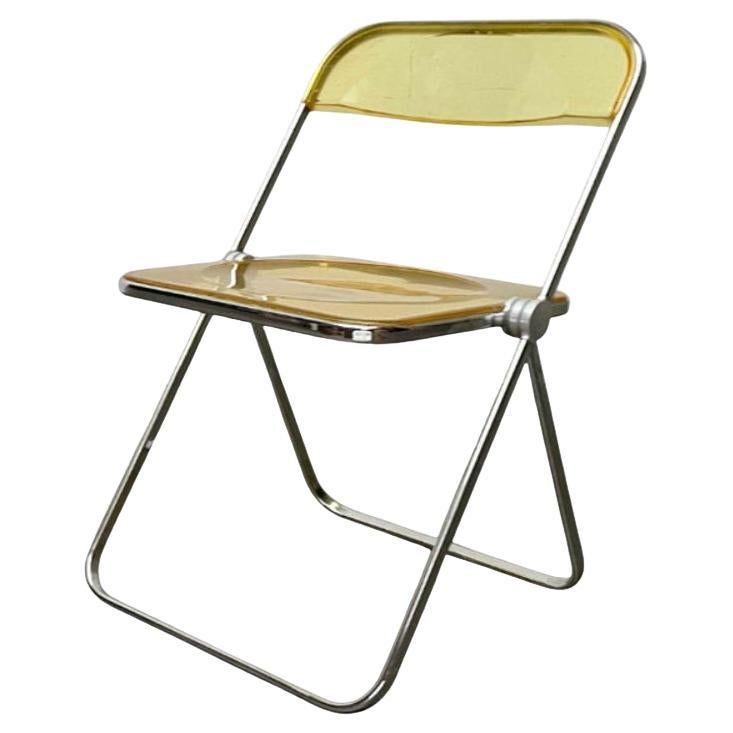 Silla plegable italiana de mediados de siglo Space Age Plia de Giancarlo Piretti, años 60 en venta