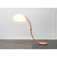 Mid-Century Italian Space Age Serpente Floor Lamp by Elio Martinelli, 1970s