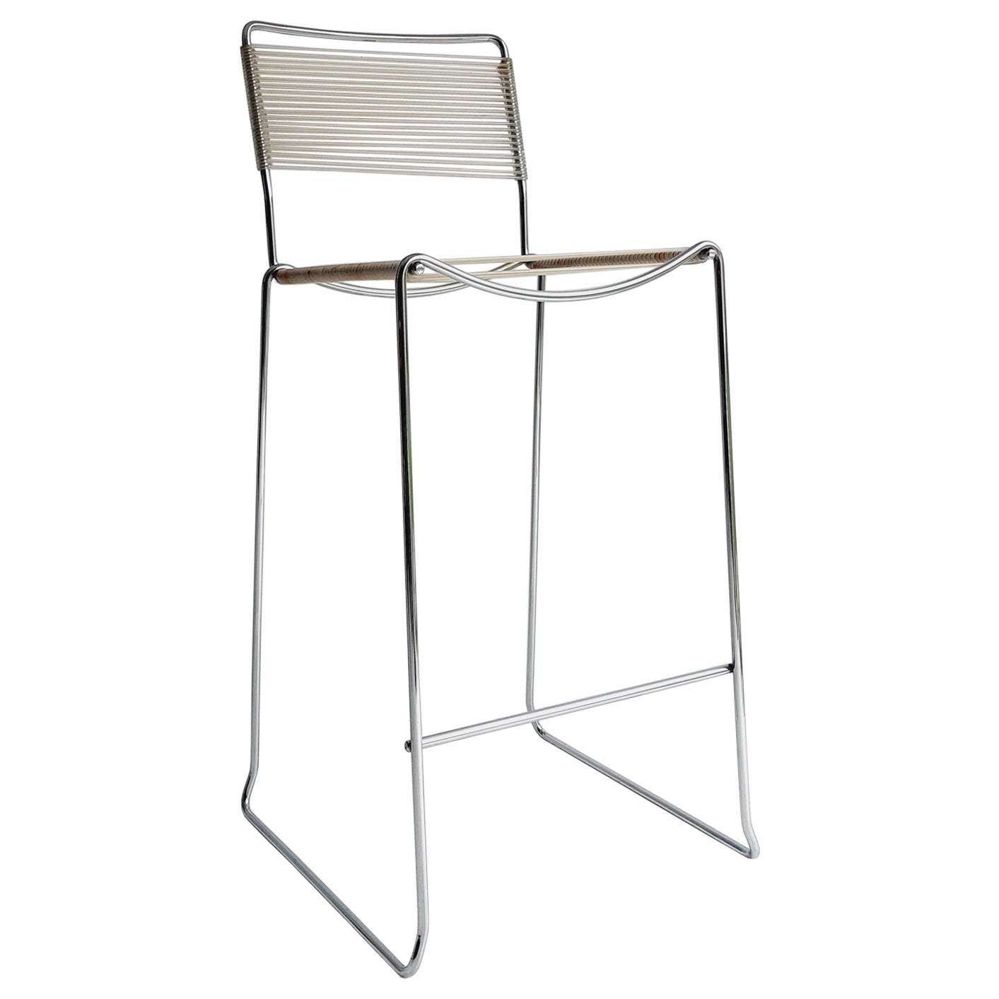 Mid Century Italian Spaghetti bar stool,  Giandomenico Belotti 1970s 80s For Sale