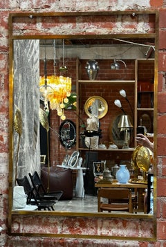 Midcentury Italian Square Wall Mirror, 1960