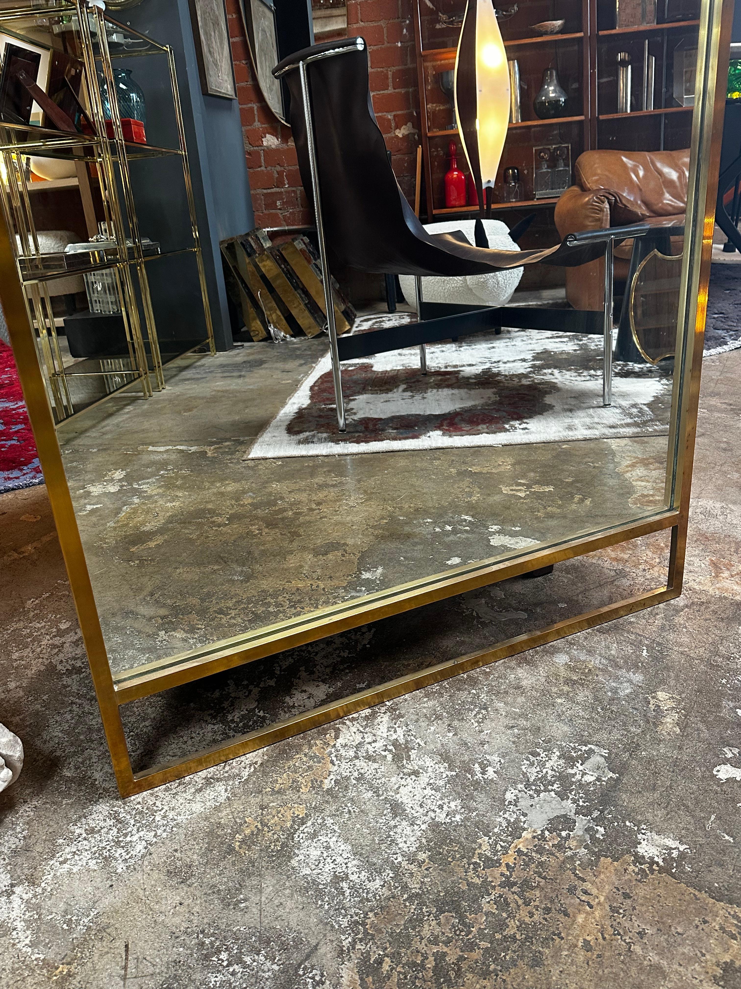 Mid-Century Modern Midcentury Italian Square Wall Mirror, 1960 For Sale