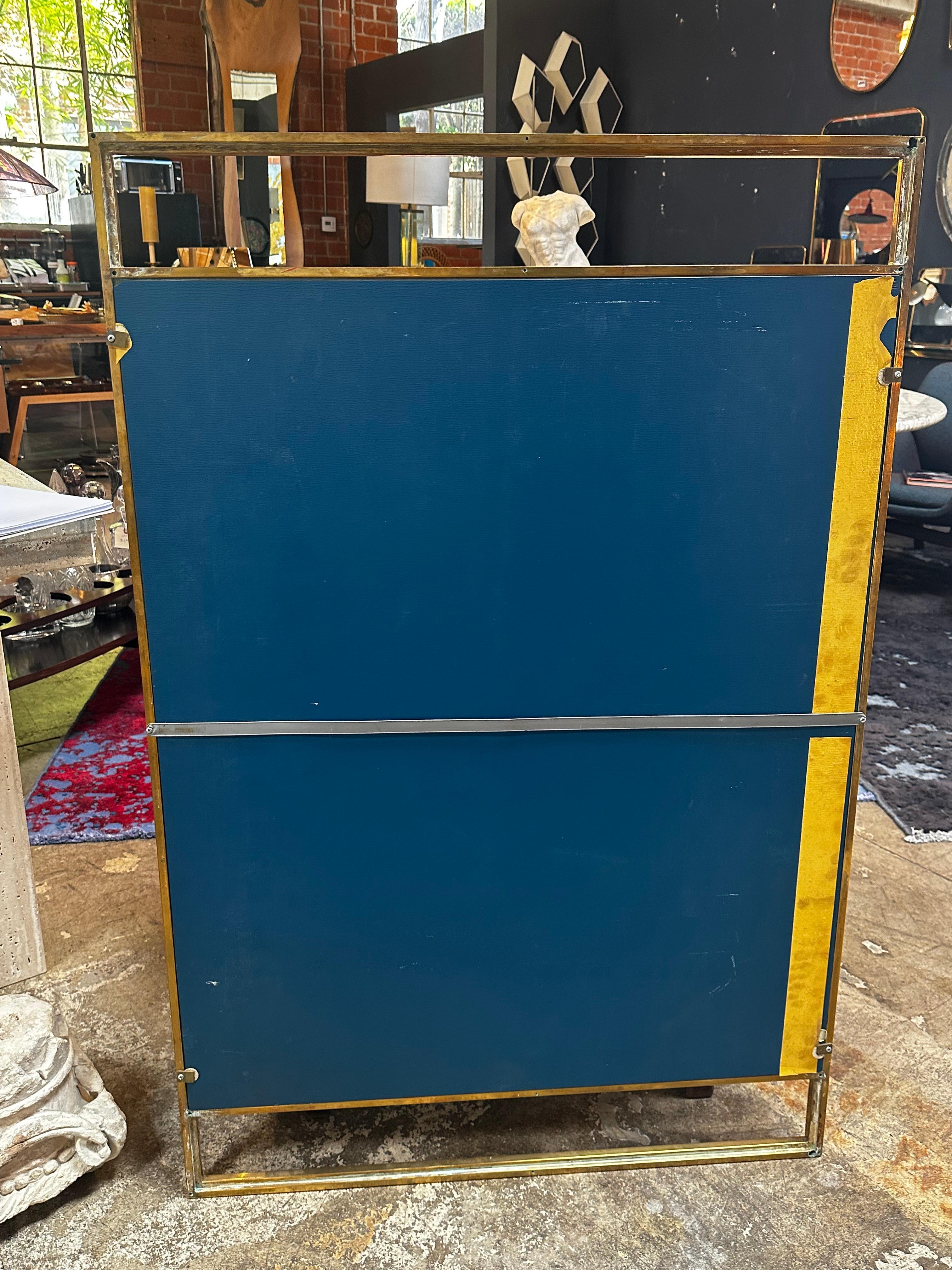 Midcentury Italian Square Wall Mirror, 1960 In Good Condition For Sale In Los Angeles, CA
