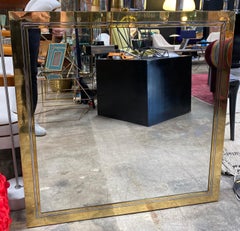Mid Century Italian Square Wall Mirror, 1970