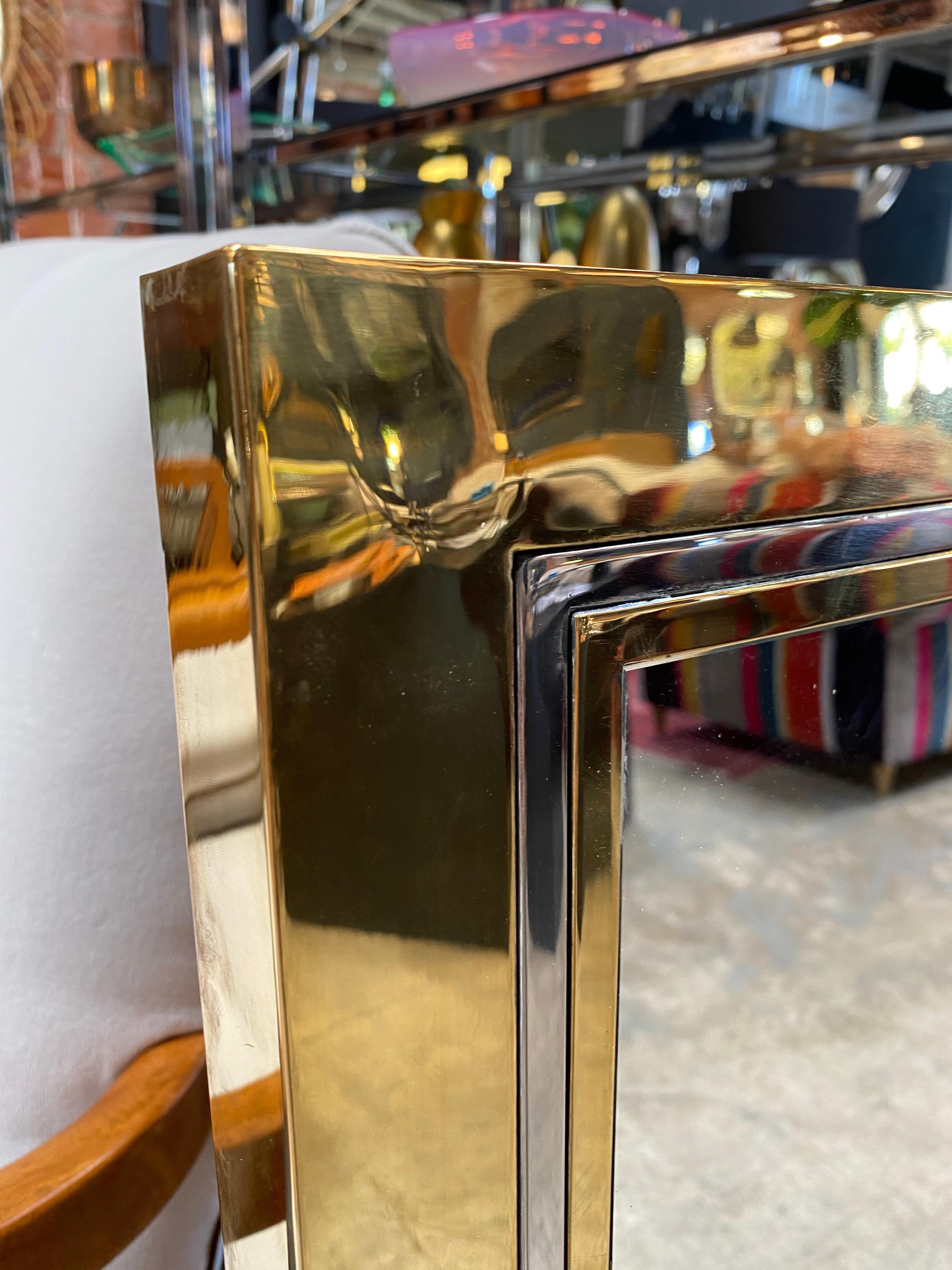 Européen Miroir mural carré italien du milieu du siècle dernier, 1970 en vente