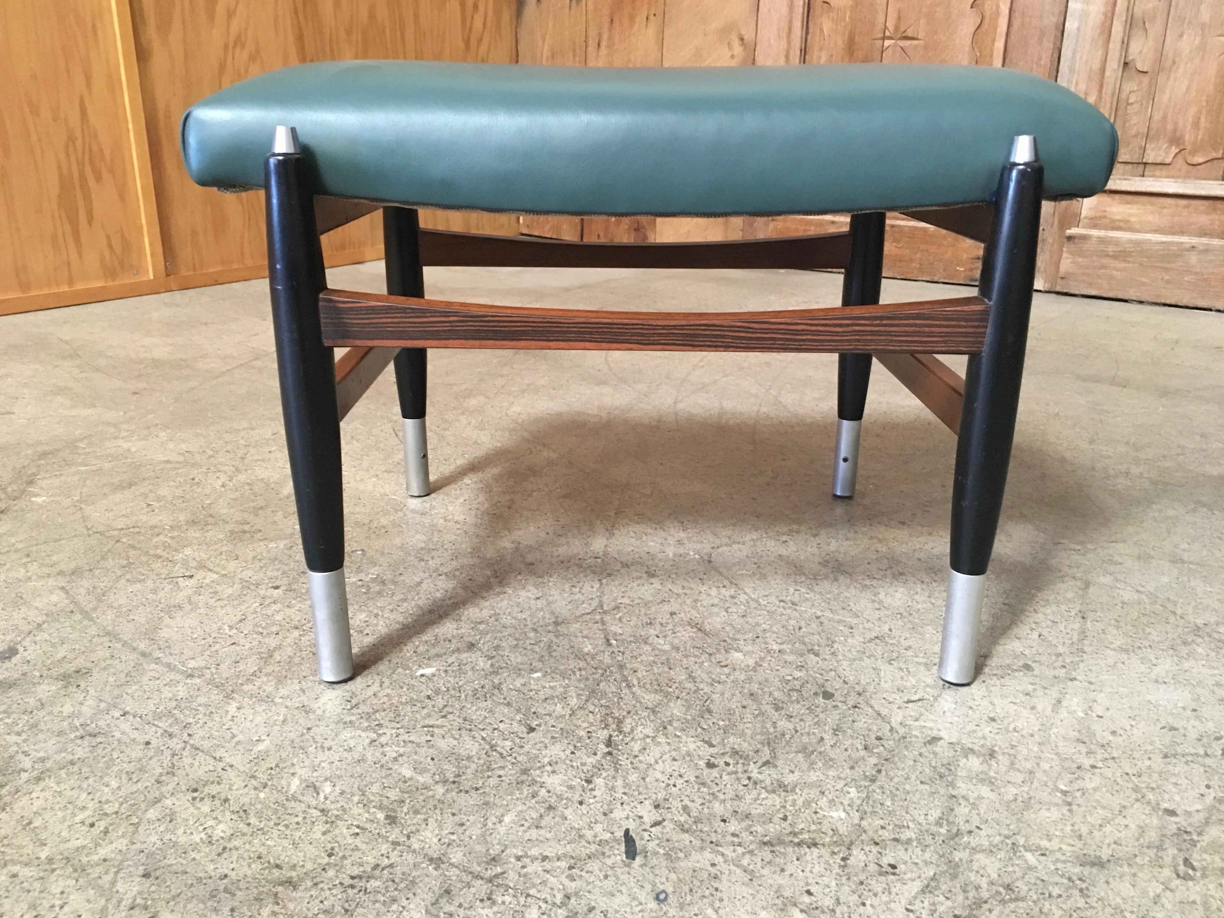 Wood Midcentury Italian Stool