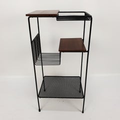 Mid Century Italian Storage Rack with Teak and Metal, 1950s