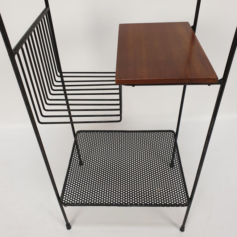 Mid Century Italian Storage Rack with Teak and Metal, 1950s For Sale at ...