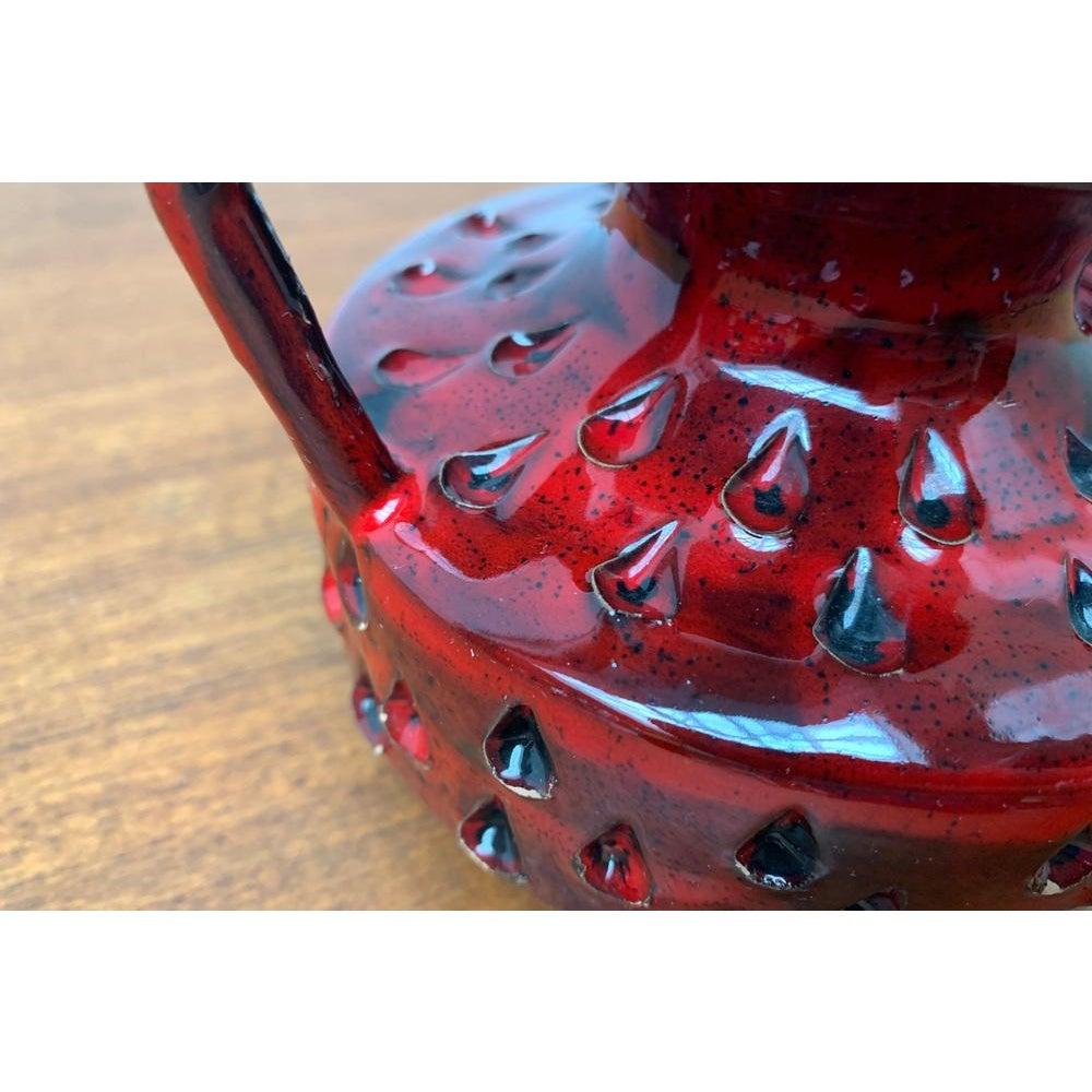 Mid-Century Modern Vase italien en poterie de fraise du milieu du siècle dernier par Fratelli Fanciullacci, années 1960 en vente