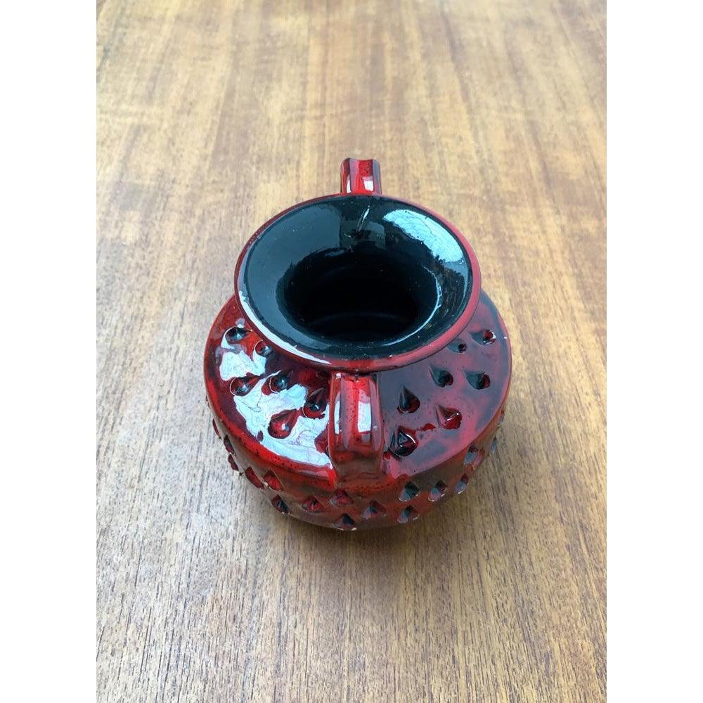Vase italien en poterie de fraise du milieu du siècle dernier par Fratelli Fanciullacci, années 1960 en vente 2