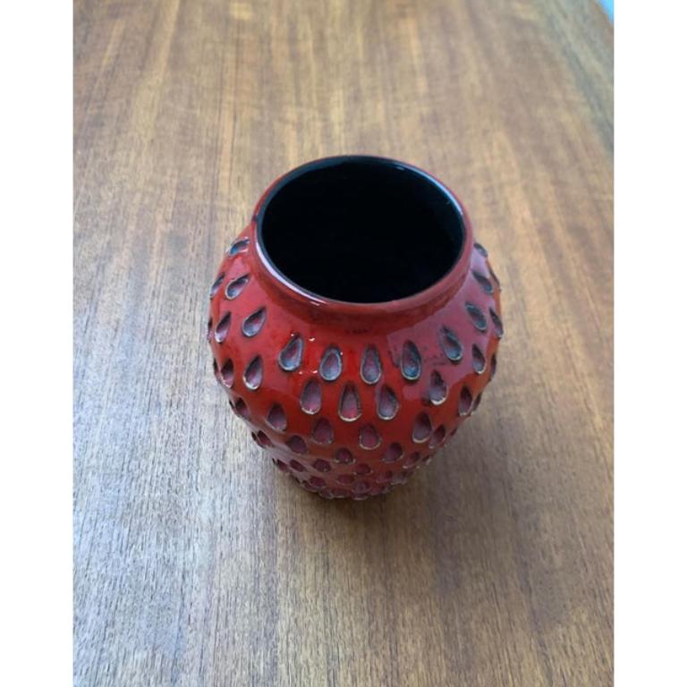 Vaso in ceramica fragola italiana di metà secolo di Fratelli Fanciullacci, anni '60 in vendita 2